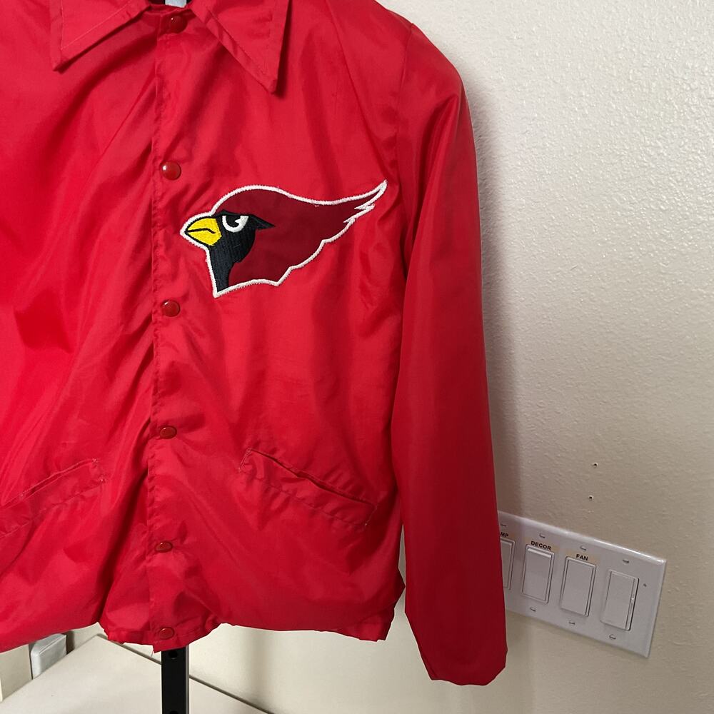 Vintage Arizona Cardinals NFL Snap Up Red Long Sleeve Windbreaker Large - Picture 3 of 9
